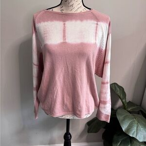 Pure Jill Pink Tie Dye Sweater Small Petite NWT Lightweight Knit Top Cozy Casual